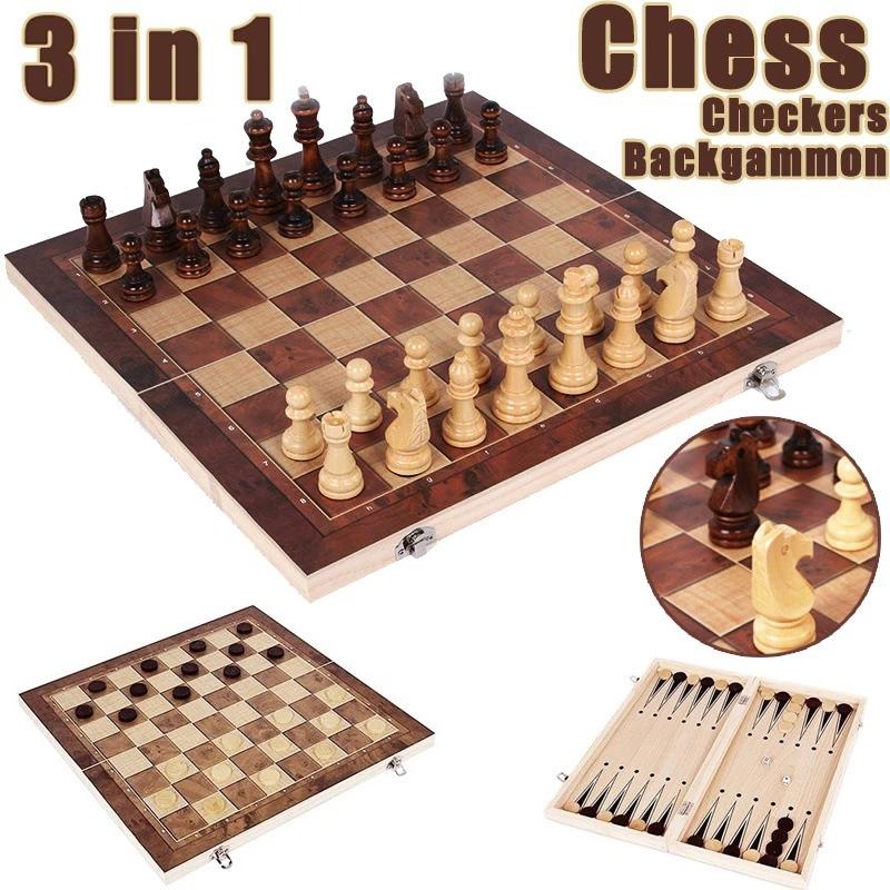 Board Game Quacks - 3'ü 1 Arada Satranç Tahtası, Katlanır