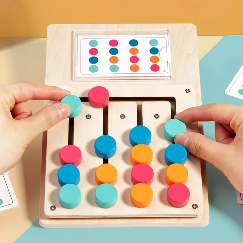 Board Game Design - Montessori Ahşap Renkli Şekil Eşleştirme Bilişsel