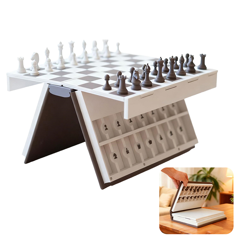 Board Game Design - Satranç Seti 3D Baskılı Kitap Katlanır