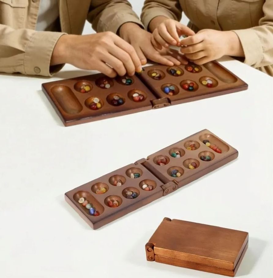 Chess Set Wooden - Klasik Mancala Antik Afrika Satranç Ahşap