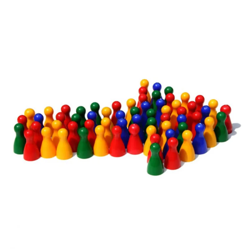 Chess Set Wooden - 10 Adet/takım Renkli Satranç Taşları Masa