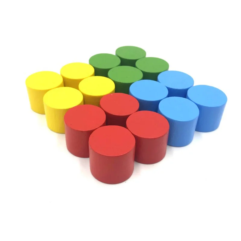 Chess Set Wooden - 8 Adet/takım DIY Silindir Satranç Taşları