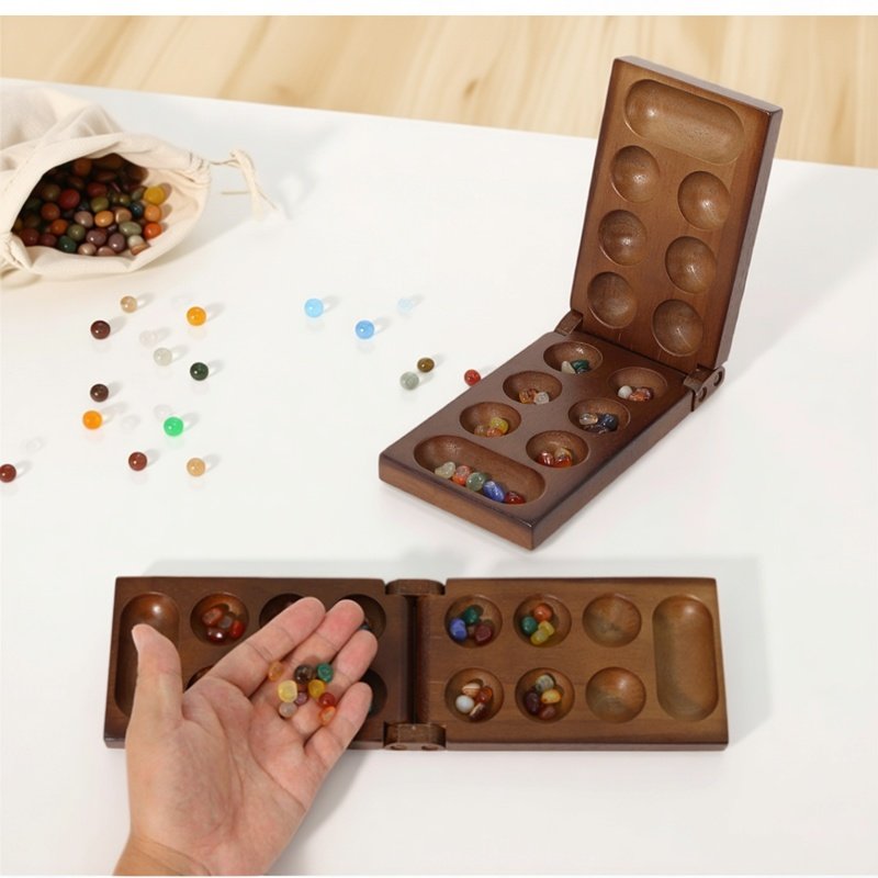 Chess Set Wooden - Antik Mancala Afrika Satranç Seti Temel