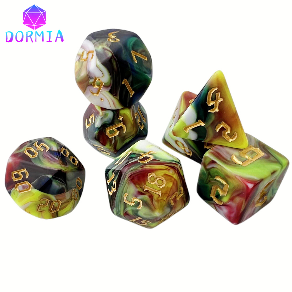 Board Game Font - DND Küp Renk Karışımı Zarları Yüksek
