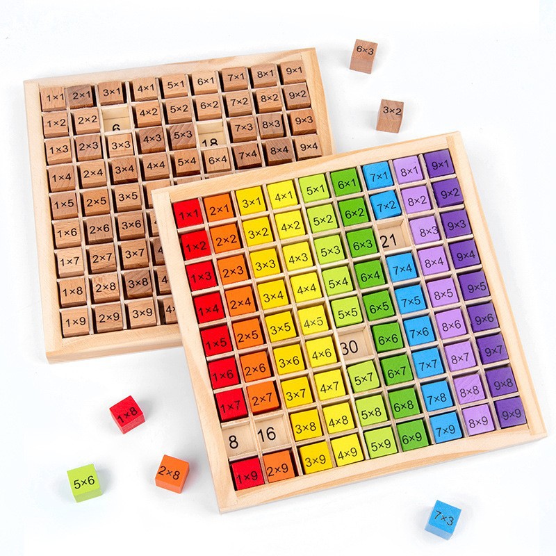 Board Game With Questions - Montessori Çocuk Eğitici Oyuncakları Ahşap Çarpım