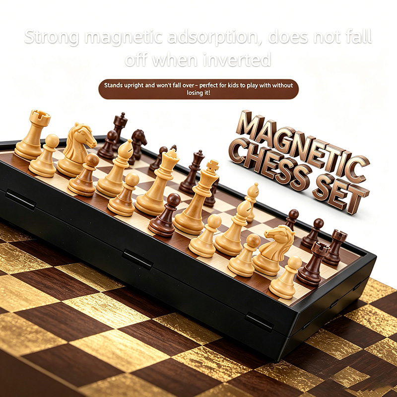Board Game Quacks - 24CM Katlanabilir Manyetik Satranç Oyun Tahtası