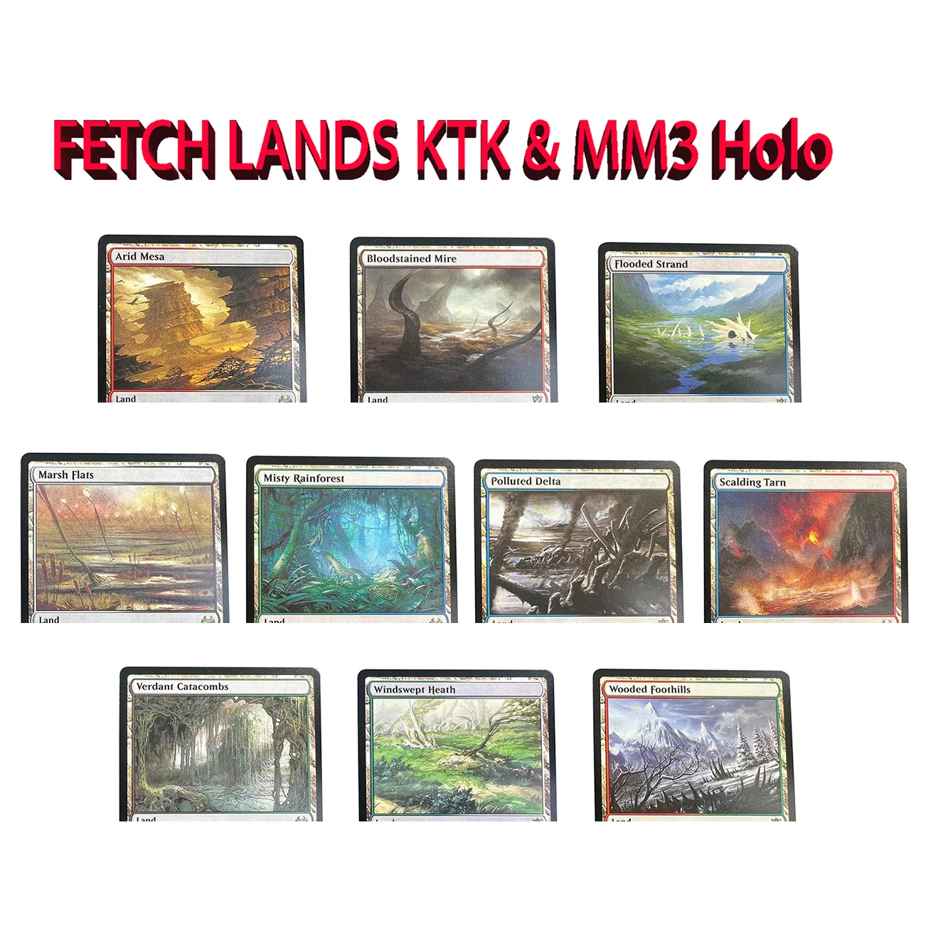 Board Game Land - FETCH LANDS KTK&MM3 Holo Pollute Flooded
