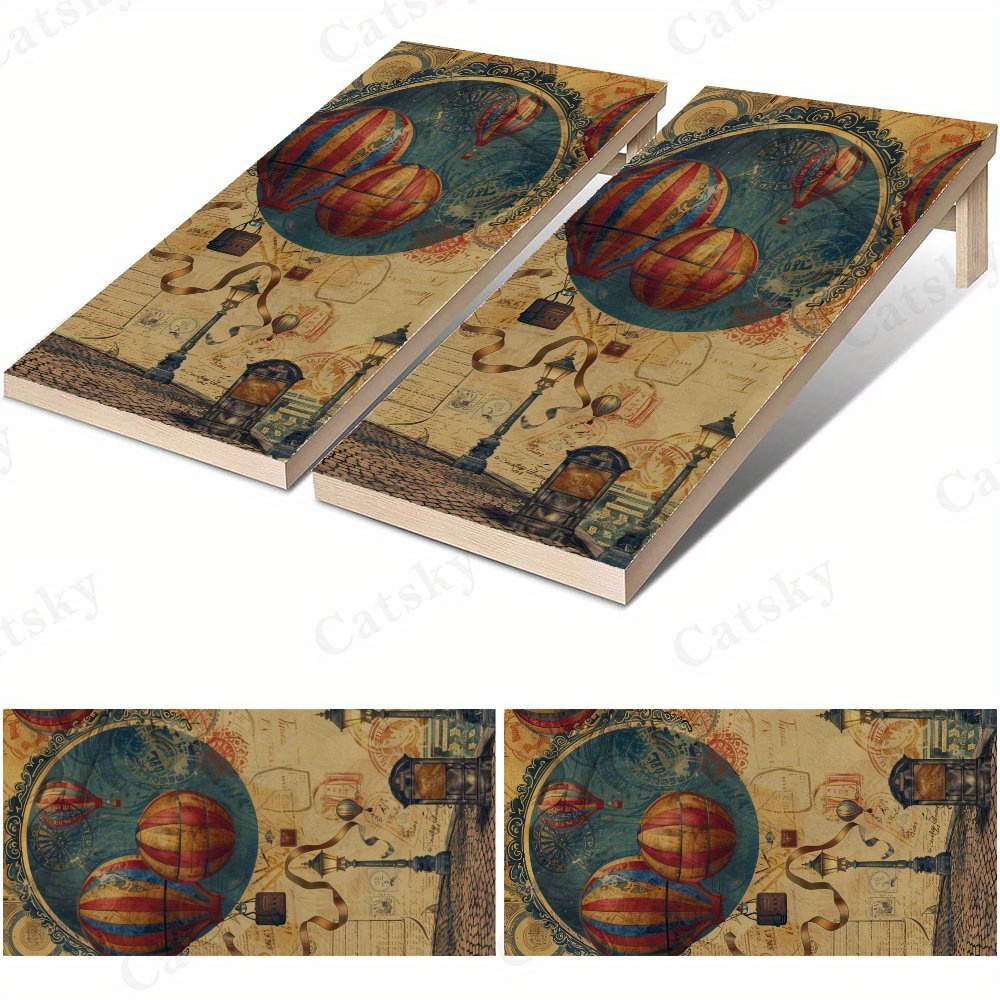 Board Game Design - Steampunk Tarzı Sıcak Hava Balonu Su