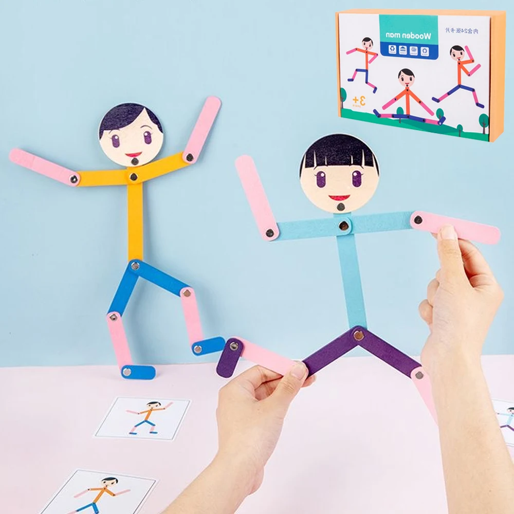 Board Game With Questions - Spor Ahşap Adam Malzeme DIY Bulmaca