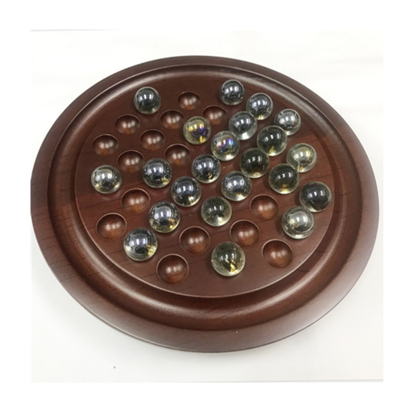 Chess Set Wooden - Ahşap Solitaire Satranç Seti - Beyin