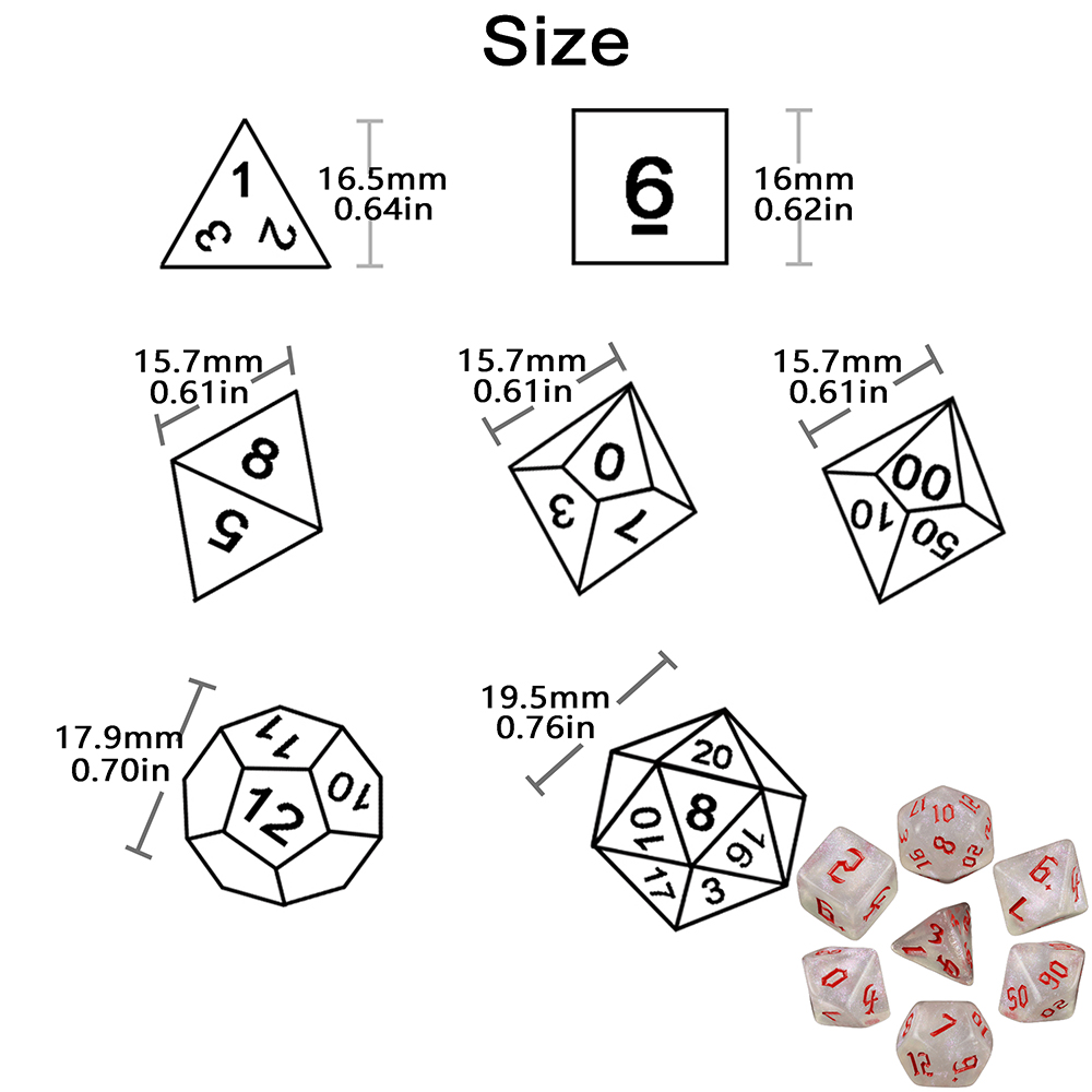 Glitter çokyüzlü zar Set DND i - Board Game Font incelemesi ve fiyatı