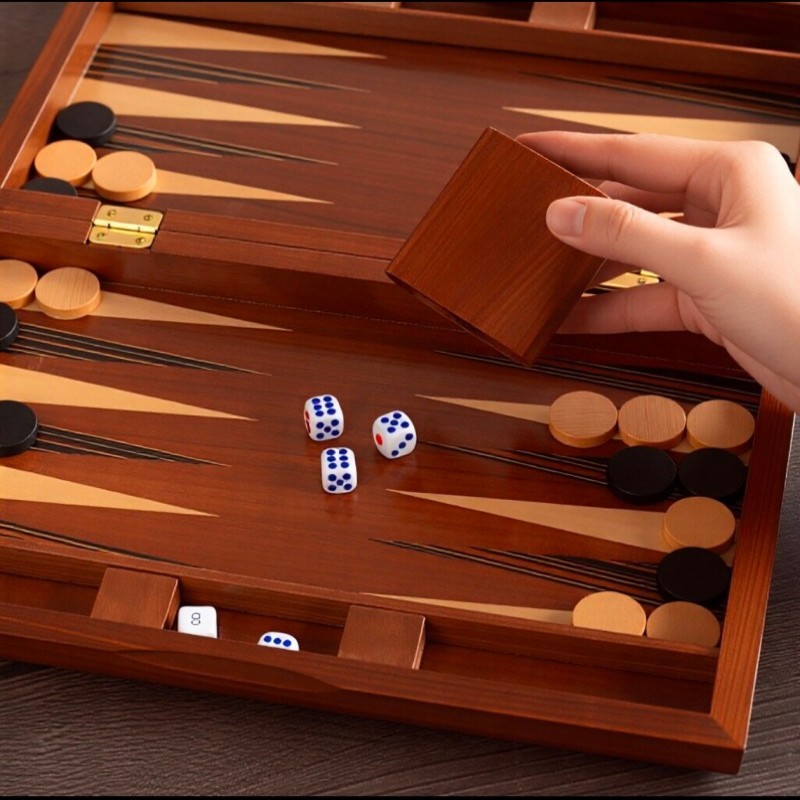 Masif Ahşap Tavla 11-19 İnç Lü - Board Game Quacks incelemesi ve fiyatı