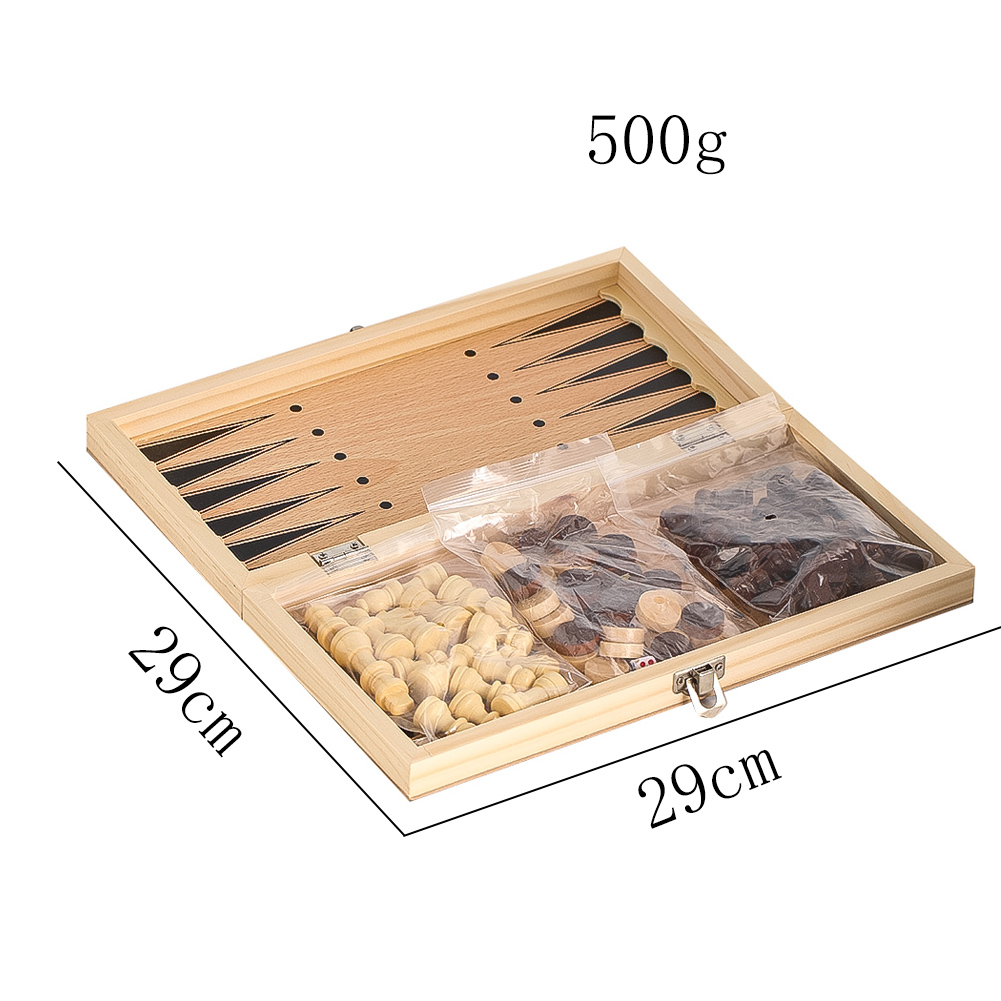Ahşap 3'ü 1 Arada Dama, Tavla  - Chess Set Wooden incelemesi ve fiyatı