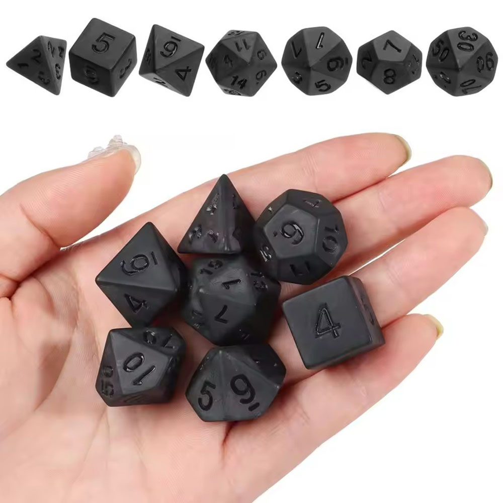7 adet/takım yeni siyah zarlar - Board Game Font incelemesi ve fiyatı