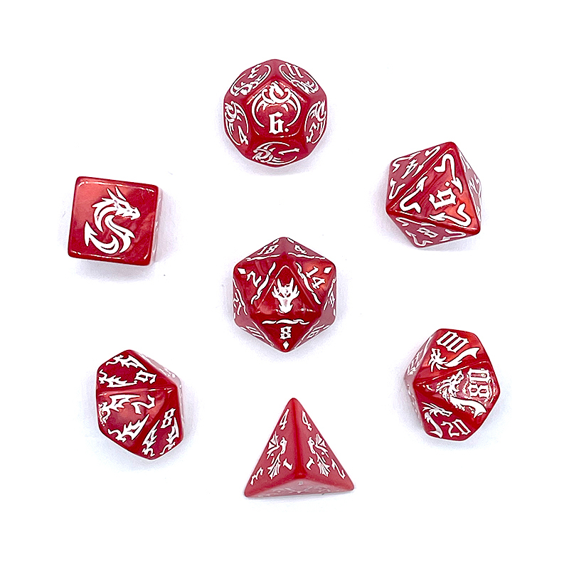 7 adet Yeni Kırmızı Renk Zar Ç - Board Game Font incelemesi ve fiyatı