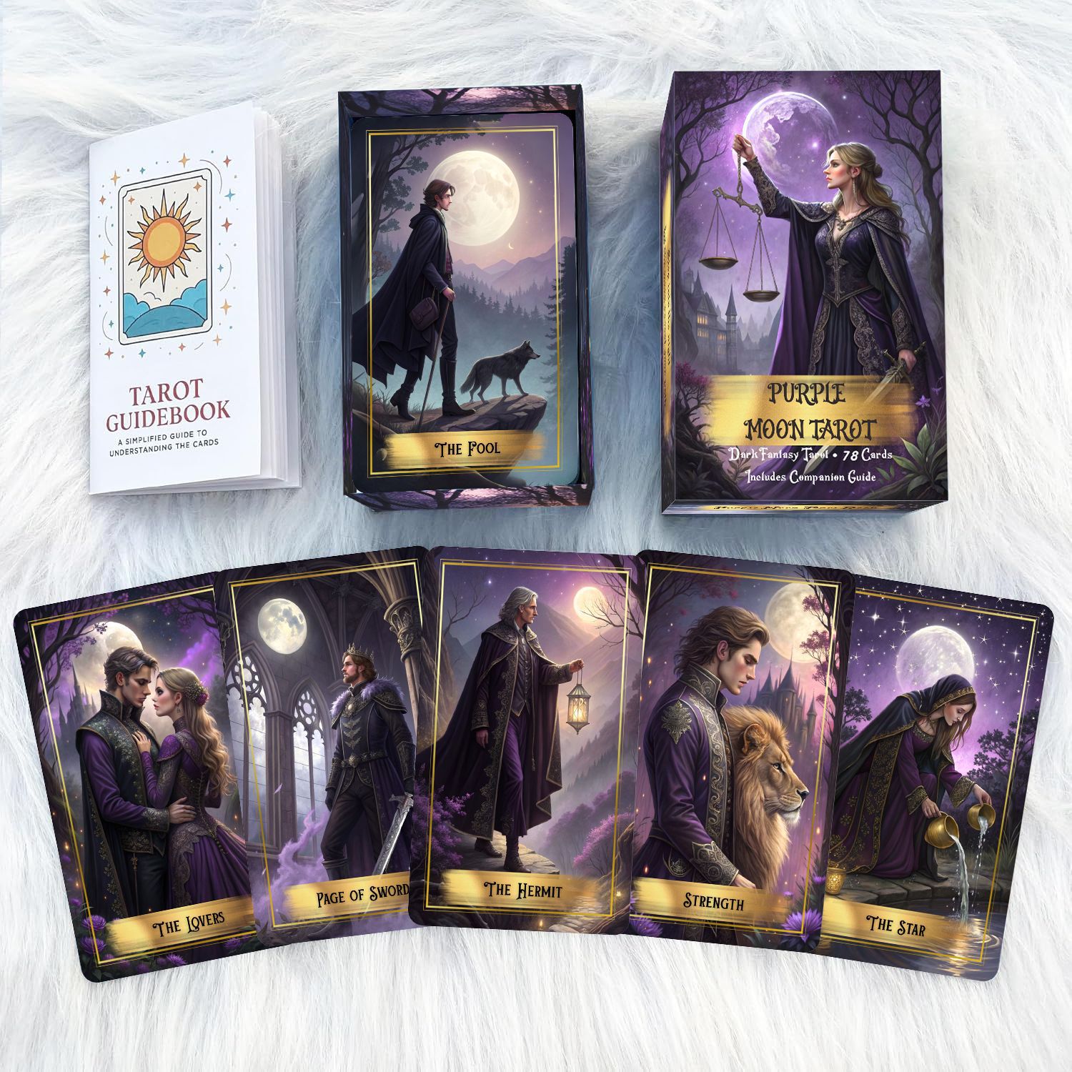 Mor Ay Tarot Kartları Destesi  - Board Game Oracle incelemesi ve fiyatı